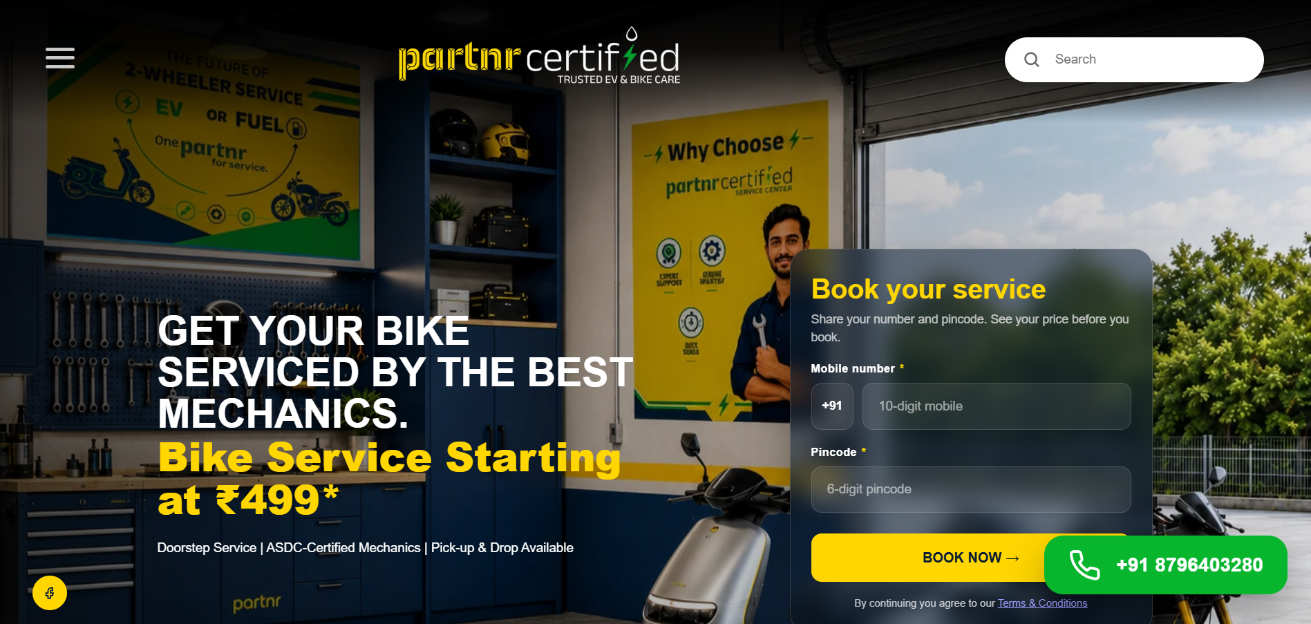 Partnr Certified desktop homepage screenshot