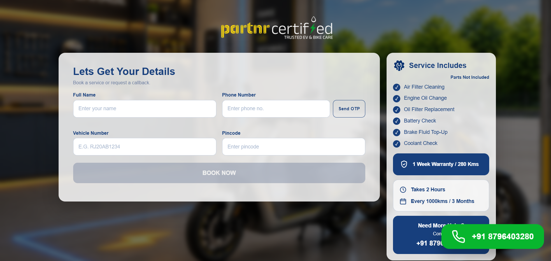 Partnr Certified key page section screenshot